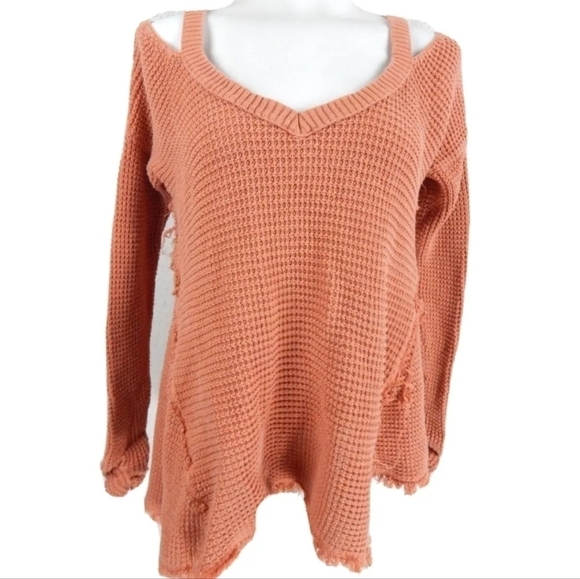 Free People Moonshine Cold Shoulder Sweater - Picture 1 of 3